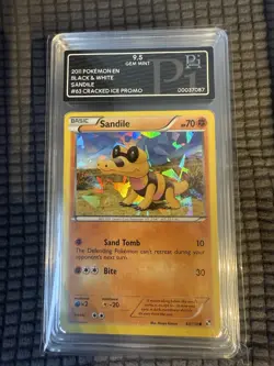 2011 POKEMON EN SANDILE # 63 CRACKED ICE PROMO PI GRADING 9.5 - Image 1