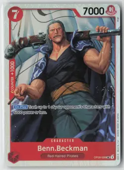 One Piece TCG Benn.Beckman SR OP09-009 Emperors in the New World English - Image 1