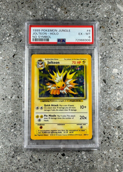 Pokemon TCG Cards Jolteon 4/64 Jungle NO SYMBOL Misprint Holo Rare PSA 6 EX-MT - Image 1