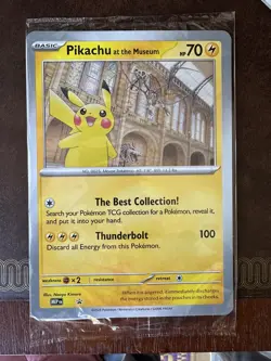 Pokemon Pikachu At The Museum x Natural History London Jumbo Card - Sealed - Image 1