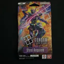 Gundam Card Game GD-03 Steel Requiem Sleeved Booster Pack ENGLISH Sealed TCG - Image 1