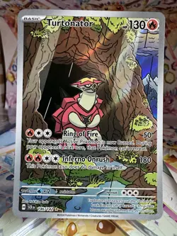 Turtonator 146/142 - SV07: Stellar Crown Illustration Rare Holo Pokemon TCG Card - Image 1