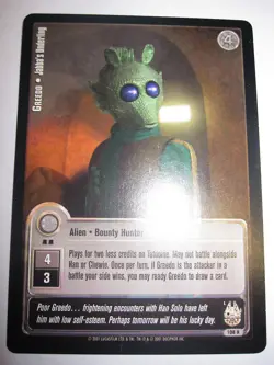 STAR WARS CCG JEDI KNIGHTS CARD MINT/N-MINT RARE GREEDO JABBA'S UNDERLING 108 R - Image 1