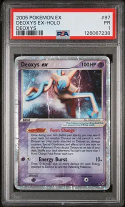 PSA 1 Deoxys ex 97/107 EX Deoxys 2005 Holo Rare Pokemon Card TCG - Image 1