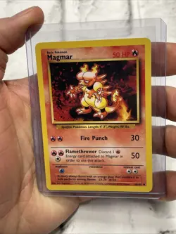 Magmar 36/102 Base Set Pokemon Card Uncommon Vintage Vtg NM/MT Never Played TCG - Image 1