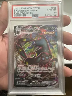 2021 Pokemon SWSH Evolving Skies Umbreon VMAX Card 95/203 PSA 10 - Image 1