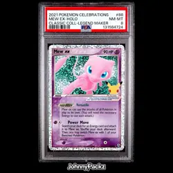 Mew ex 88/92 - 2021 Celebrations Stamped Holo Legend Maker Pokemon Card - PSA 8 - Image 1