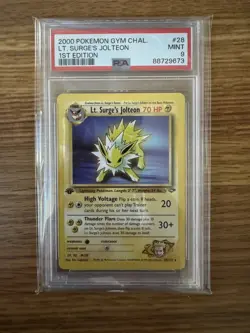 Pokemon - Gym Challenge Lt. Surge's Jolteon 28/132 First Edition PSA 9 - Image 1