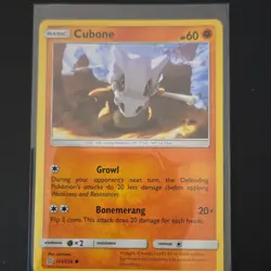 Pokemon TCG Cubone 105/236 Sm-Unified Minds Basic 60HP Common Regular - Image 1