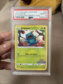 Pokemon Card Bulbasaur SWSH303 Illustration Contest 2022 Black Star Promo - Image 1