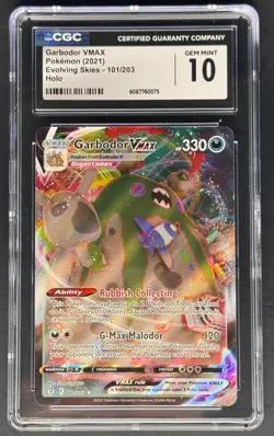 Garbodor VMAX Holo #101 Evolving Skies 2021 - CGC 10 2021 Pokemon - Image 1