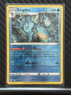 Kingdra 033/163 Holo Rare 2021 Pokemon Battle Styles LP - Image 1