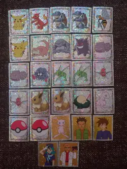 Pokemon Merlin 1999 – Lot de 27 stickers HOLO S (S1 a S33) – Vintage Original - Image 1