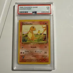 1999 POKEMON GAME #46 CHARMANDER PSA 7 - Image 1
