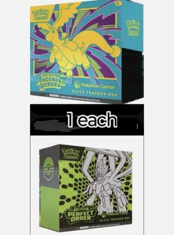Pokemon TCG Ascended Heroes Pokemon Center & Perfect Order ETB Lot Of 2 PRESALE! - Image 1