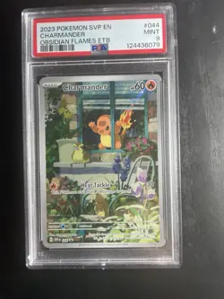 2023 Pokemon SVP en Charmander Obsidian Flames ETB #044 PSA 9 - Image 1