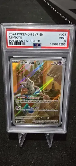 Mimikyu PSA SLAB 9 POKEMON TCG Paldean Fates ETB PROMO - Image 1