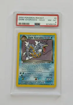 2000 Pokemon Rocket Dark Gyarados Holo PSA 8 NM-MT - Image 1