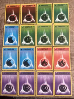 1st Edition Pokemon TCG Gym Heroes & Gym Challenge 16 Energy Card Lot - LP/NM - Image 1