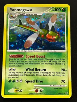 Yanmega 14/147 - Platinum Supreme Victors Rare Cosmos Holo Pokemon TCG Card MP - Image 1
