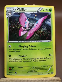 HP Vivillon XY137 X&Y Black Star Promo Holo Pokemon Card - Image 1