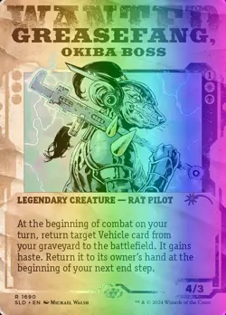 MTG Greasefang, Okiba Boss (1690/3004) Secret Lair Drop Series LP FOIL - Image 1
