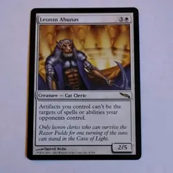 MTG Leonin Abunas x1- -Mirrodin-Lightly Played - Image 1