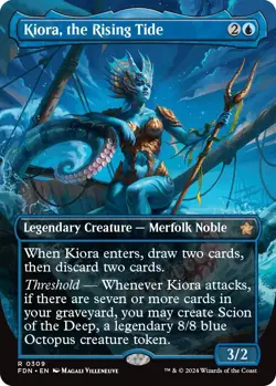 MTG Foil - Kiora, the Rising Tide (Borderless) - 309 / NM / English - Image 1