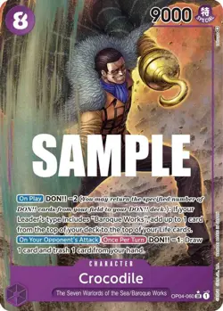 One Piece Crocodile (060) (OP04-060/202) OP04 Kingdoms of Intrigue LP FOIL - Image 1