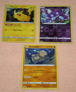 (3) Pokemon Cards HOLO Pikachu SM157 / Sableye 70/196 / Relicanth 101/196 NM - Image 1