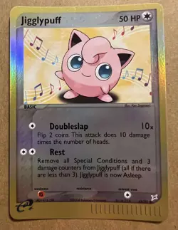 POKEMON EX TEAM MAGMA VS TEAM AQUA JIGGLYPUFF REVERSE HOLO CARD 41/95 LP - Image 1