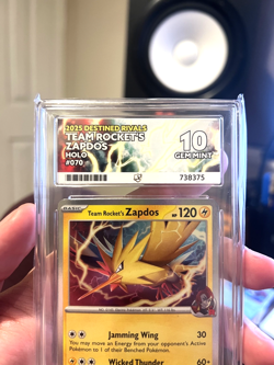 Team Rocket's Zapdos 070/182 Destined Rivals Promo TCG Card Slab ACE 10 GEM MINT - Image 3