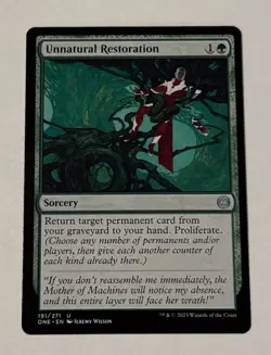 MTG Unnatural Restoration - Phyrexia: All Will Be One LP - Image 1