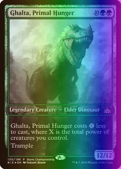 MTG Ghalta, Primal Hunger (130/104) Rivals of Ixalan Promos MP FOIL - Image 1