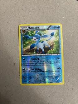 POKEMON GLACEON 19/111 REVERSE HOLO RARE FURIOUS FISTS LP - Image 1