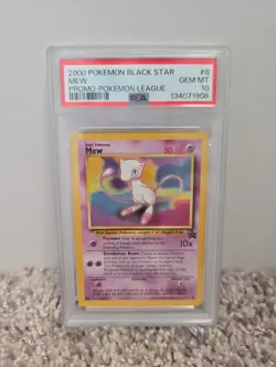 PSA 10 Mew #08 Pokemon League Black Star Promo - Image 1