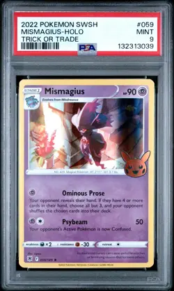 2022 Pokemon Mismagius Holo Trick or Trade PSA 9 #59 - Image 1