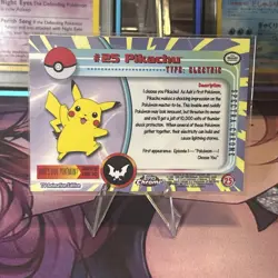 Pokemon Topps Chrome Pikachu Spectra - Chrome Near Mint - Image 2