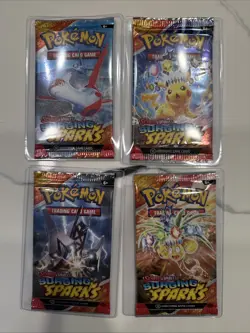 Pokemon Surging Sparks Booster Packs Factory Sealed Full Art Set Lot Of 4 - Image 1