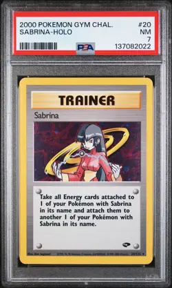 2000 POKEMON GYM CHALLENGE #20 SABRINA-HOLO PSA 7 - Image 1