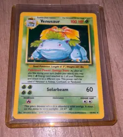 1999 POKEMON VENASAUR BASE SET UNLIMITED HOLO RARE 15/102 - Image 1