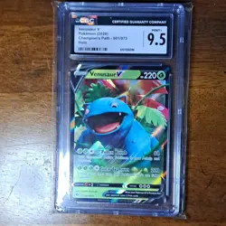 Pokemon Venusaur V 01/73 Champion's Path Ultra Rare Holo CGC 9.5 2020 - Image 1