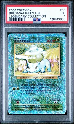 Pokemon Bulbasaur Legendary Coll. Reverse Holo #68 PSA 1 - Image 1