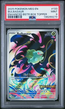 BULBASAUR 133/132 | PSA 9 | MEG EN-MEGA EVOLUTION POKEMON - Image 1