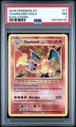 2016 Pokemon Charizard Holo XY Evolutions 11/108 PSA 7 NM - Image 1