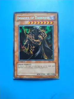Lightly Played Yugioh Invader of Darkness IOC-111 Invasion of Chaos 1st Edition - Image 1