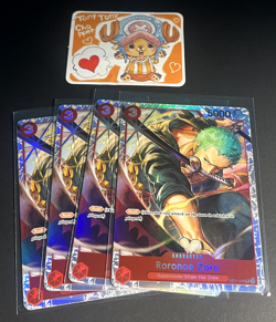 Roronoa Zoro (025) OP01-025 (Ultra Deck: The Three Captains) Playset x4 - Image 2