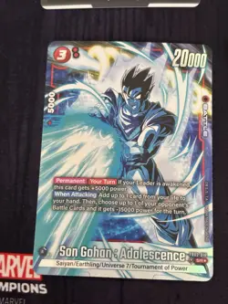 Son Gohan Adolescence FB02-018 Alternate Art Dragon Ball Card English Fusion - Image 1