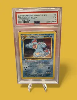 Pokemon TCG Feraligatr Neo Genesis 1st Edition Holo Card #5/111 Psa 5 - Image 1