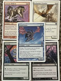 Magic The Gathering 100 8th And 9th Edition White Border Cards - Image 1